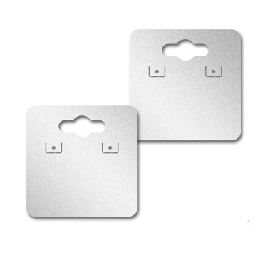 Shimmer Silver Earring Card WITH Keyhole- 1-1/2" x 1-1/2"